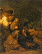 REMBRANDT Harmenszoon van Rijn The Dream of St Joseph ds oil painting on canvas